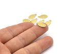 Brass Oval Charm, 24 Hammered Raw Brass Oval Charms With 1 Loop, Blanks (14x8x0.80mm) M02808