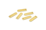 Brass Charm, 50 Hammered Raw Brass Rectangle Charms With 1 Hole (14x4x0.80mm) M02815