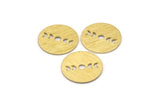 Brass Round Blank, 10 Textured Raw Brass Moon Phases Blanks, Findings, Stamping Tags (18x0.80mm) M02832