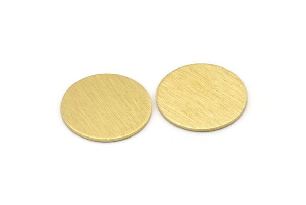 Brass Round Blank, 10 Textured Raw Brass Stamping Blank, Stamping Tags (18x0.80mm) M02847