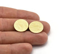 Brass Round Blank, 10 Textured Raw Brass Stamping Blank, Stamping Tags (18x0.80mm) M02847
