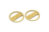Brass Round Charm, 10 Textured Raw Brass Round Charms With 1 Hole, Blanks (18x0.80mm) M02844