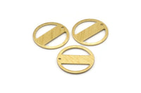 Brass Round Charm, 10 Textured Raw Brass Round Charms With 1 Hole, Blanks (18x0.80mm) M02844