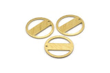 Brass Round Charm, 10 Textured Raw Brass Round Charms With 1 Hole, Blanks (18x0.80mm) M02844