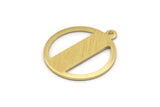 Brass Round Charm, 10 Textured Raw Brass Round Charms With 1 Loop, Blanks (20x18x0.80mm) M02846