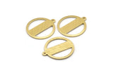 Brass Round Charm, 10 Textured Raw Brass Round Charms With 1 Loop, Blanks (20x18x0.80mm) M02846
