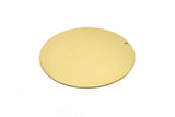 Brass Round Charm, Raw Brass Charm With 1 Hole, Pendants, Findings (50x0.80mm) M02618