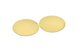 Brass Round Charm, Raw Brass Charm With 1 Hole, Pendants, Findings (50x0.80mm) M02618