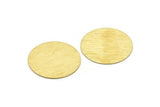 Brass Round Blank, 4 Textured Raw Brass Stamping Blanks, Stamping Tags (30x0.80mm) M02647