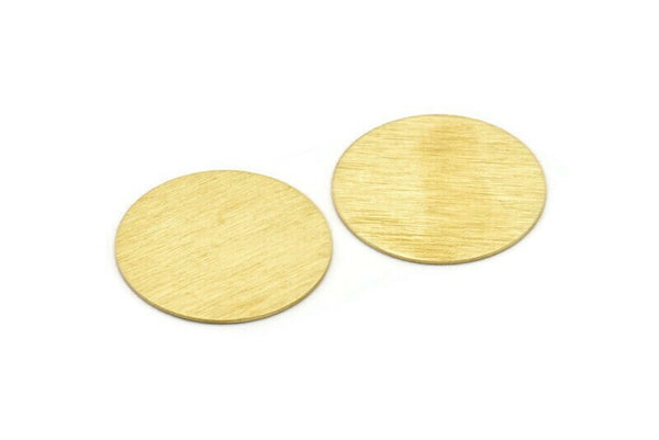 Brass Round Blank, 4 Textured Raw Brass Stamping Blanks, Stamping Tags (30x0.80mm) M02647