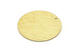 Brass Round Charm, 4 Textured Raw Brass Charms With 1 Hole, Pendants, Findings (30x0.80mm) M02649