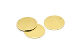 Brass Round Charm, 10 Raw Brass Round Charms With 1 Hole, Blanks (18x0.80mm) M02674