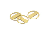 Brass Round Charm, 10 Raw Brass Round Charms With 1 Hole, Blanks (18x0.80mm) M02666