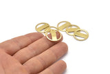 Brass Round Charm, 10 Raw Brass Round Charms With 1 Hole, Blanks (18x0.80mm) M02666
