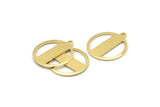 Brass Round Charm, 10 Raw Brass Round Charms With 1 Loop, Blanks (20x18x0.80mm) M02667
