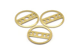 Moon Phases Charm, 8 Raw Brass Crescent Moon Charms, Pendants (22x0.80mm) M02707