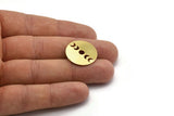 Moon Phases Blank, 8 Raw Brass Crescent Moon Blanks, Pendants (22x0.80mm) M02701