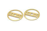Moon Phases Blank, 8 Raw Brass Crescent Moon Blanks, Pendants (22x0.80mm) M02706