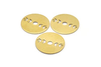 Moon Phases Charm, 8 Raw Brass Crescent Moon Charms, Pendants (22x0.80mm) M02703