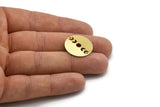 Moon Phases Charm, 8 Raw Brass Crescent Moon Charms, Pendants (22x0.80mm) M02703