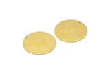 Brass Round Charm, 8 Raw Brass Round Charms With 1 Hole, Blanks (22x0.80mm) M02660