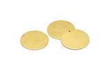 Brass Round Charm, 8 Raw Brass Round Charms With 1 Hole, Blanks (22x0.80mm) M02660