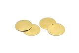 Brass Round Charm, 8 Raw Brass Round Charms With 1 Hole, Blanks (22x0.80mm) M02660