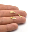 Brass Marquise Charm, 50 Textured Raw Brass Oval Charms With 2 Holes, Blanks (14x4x0.80mm) M02731