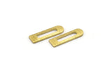 Brass Blank, 50 Textured Raw Brass Rectangle Blanks, Geometric Stamping Blanks (14x4x0.80mm) M02693