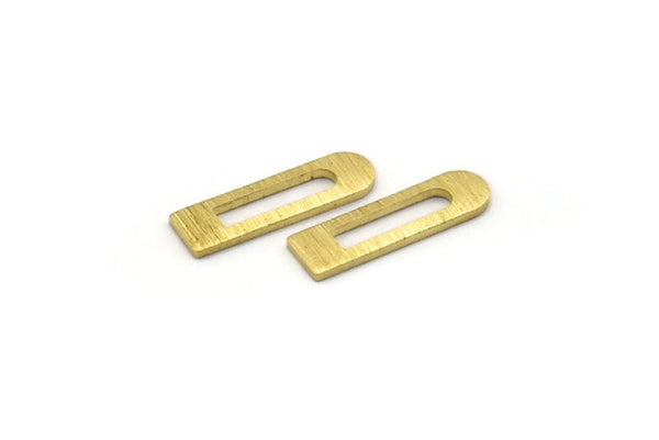 Pirinç Boş, 50 Dokulu Ham Pirinç Dikdörtgen Boş, Geometrik Damgalama Boş (14x4x0,80 mm) M02693