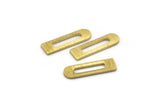 Brass Blank, 50 Textured Raw Brass Rectangle Blanks, Geometric Stamping Blanks (14x4x0.80mm) M02693