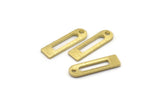 Brass Charm, 50 Textured Raw Brass Rectangle Charms With 1 Hole, Geometric Blanks, Charms (14x4x0.80mm) M02694