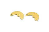 Brass Irregular Charm, 24 Raw Brass Mountain Shaped Charms With 1 Hole, Pendants, Earring Findings (10x16x0.80mm) M02745