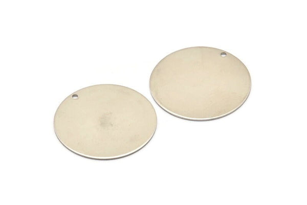Çelik Yuvarlak Charm, 1 Delikli 6 Paslanmaz Çelik Yuvarlak Charm (30x0,80 mm) M02686