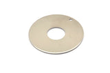 Steel Round Charm, 6 Stainless Steel Round Charms With 1 Hole (30x0.80mm) M02677