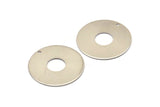 Steel Round Charm, 6 Stainless Steel Round Charms With 1 Hole (30x0.80mm) M02677