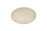 Steel Round Charm, 2 Stainless Steel Round Charms With 2 Holes (50x0.70mm) M02682
