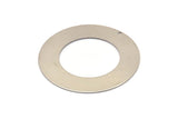 Steel Round Charm, 2 Stainless Steel Round Charms With 1 Hole (50x0.70mm) M02671