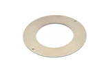 Steel Round Charm, 2 Stainless Steel Round Charms With 2 Holes (50x0.70mm) M02672