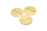 Brass Round Blank, 10 Raw Brass Moon Phases Blanks, Findings, Stamping Tags (18x0.80mm) M02714