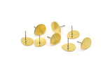 Brass Drop Earring, 10 Raw Brass Drop Stud Earrings (12x0.70mm) M01523 A2425