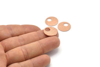 Rose Gold Round Charm, 4 Textured Rose Gold Plated Brass Hoop Charms, Earrings, Findings (16x1mm) D1079 Q0867