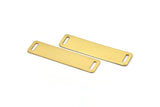Bohemian Bracelet Blank, 8 Raw Brass Bracelet Blanks With 2 Holes (15x60mm) Brass 010 ( A0038 )