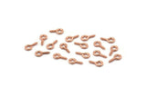 Screw Eye Pin, 100 Rose Gold Tone Brass Screw Hook Eye Pins (8x4mm) A1051