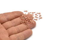 Screw Eye Pin, 100 Rose Gold Tone Brass Screw Hook Eye Pins (8x4mm) A1051