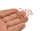 Screw Eye Pin, 100 Rose Gold Tone Brass Screw Hook Eye Pins (8x4mm) A1051