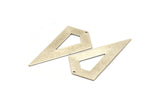 Necklace Triangle, 1 Antique Silver Plated Brass Triangle Charms with 1 holes (54x29x0.60mm) U014 H0349