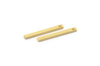 Gold Bar Pendant, 12 Gold Plated Brass Bar With 1 Hole (20x2x1mm) BS 1199--A0857 Q0801