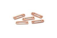 Bakır Tılsım, 2 Delikli 50 Ham Bakır Dikdörtgen Tılsım, Geometrik Boşluklar, Tılsımlar (14x4x0,80 mm) M02760