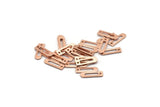 Copper Charm, 50 Raw Copper Rectangle Charms With 1 Hole, Geometric Blanks, Charms (14x4x0.80mm) M02756
